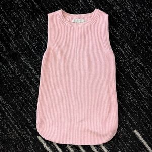 LOFT Pink Sleeveless Knit Top Sweater S